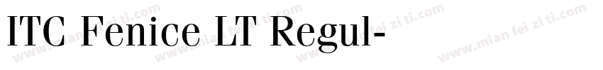 ITC Fenice LT Regul字体转换